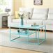 Mesa de centro Solund rectangular acero 60x90 Azul Claro