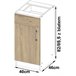 Armario de Cocina Independiente LIMA AKORD con 2 estantes 40 Blanco/ Madera