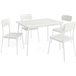 DUPI Conjunto Mesa y 4 sillas New XOBE Fabricado con Metal y MDF DUPI Conjunto Mesa y 4 sillas New XOBE Fabricado con Metal y MDF Blanco