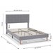 Estructura de Cama tapizada Sorni 150x190 Gris Claro