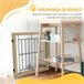 Barrera para Perros Pino, Acero PawHut Madera