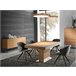 ANGEL CERDA Silla comedor tapizada tela gris Negro