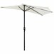 Sombrilla de Jardín Metal, Poliéster Outsunny 269x138 Crudo
