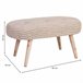 Banqueta de madera y algodón Beige