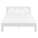 Beliani Cama con somier Madera de pino TANNAY 149x208 Blanco