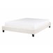 Beliani Cama con somier Bouclé ROANNE 150x213 Crema