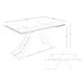 ANGEL CERDA Mesa comedor extensible rectangular cristal templado y acero gris taupé 240x100 Transparente