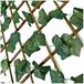 Acomoda Textil – Celosía Extensible de Madera Natural con Hojas. Verde