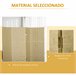 Biombo Separador Cuerda de Papel, Madera de Pino HOMCOM Marron