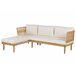 Beliani Conjunto longue CREMONA Blanco/ Beige