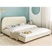 Beliani Cama de agua Poliéster ROISEL 201x226 Crema