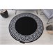 Alfombra HAMPTON Grecos círculo 200x200 Negro