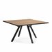 Mesa de comedor MILENA cuadrada 136cm roble negro Madera