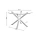 Pack Mesa Redonda de Cristal Templado + 4 Sillas Nordic 120x120 Blanco