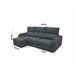 Chaise longue convertible en cama tela APRIL Gris
