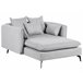 Beliani Chaise longue Poliéster CHARMES Gris Claro