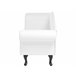 Beliani Chaise longue izquierdo Piel sintética LATTES Blanco