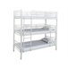 Litera Triple Metalica 201x98 Blanco/ Negro