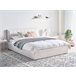Beliani Cama con almacenaje Bouclé MONTLAUR 169x216 Blanco