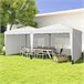 Carpa Plegable Acero, Tela Oxford Outsunny Blanco