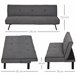 Sofá Cama esponja, eucalipto, MDF de grado E1 HOMCOM Gris