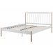 Beliani Cama con somier Metal MAURS 147x209 Blanco