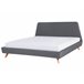Beliani Cama Terciopelo VIENNE 200x220 Gris Oscuro
