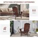 Adirondack Silla para Jardín Madera de Abeto Outsunny Marron