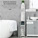 Armario de Baño MDF, Melamina de Madera kleankin, hogar - baño Gris