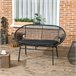 Silla de Ratán Acero, PE Negro