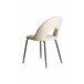 Silla de comedor tapizada en tela RITA Blanco