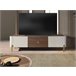 ANGEL CERDA Mueble TV, acero pulido Nogal