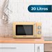 Microondas Cecotec ProClean 3010 Retro 700W 20L diseño vintage Amarillo