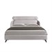 Cama matrimonio tapizada en tela Gris Claro