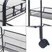 [en.casa] Carrito de cocina Tromsø con 4 cestas acero Negro