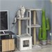 Árbol para Gatos Aglomerado de Madera, Felpa y Yute PawHut Gris