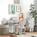 Pupitre Infantil PP, MDF, Acero ZONEKIZ 49x80 Gris