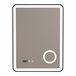 Espejo de pared con LED Pescara para baño IP65 con antivaho lupa 50x4 Negro