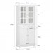 Aparador Alto con 4 Puertas 2 Cajones FSB76-W SoBuy Blanco