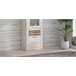 Vitrina alta 2 puertas y un cajón VERONA Blanco/ Madera