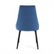 4x Silla tapizada capitoné de terciopelo SJ.054 Azul Marino
