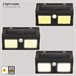 Aktive Set 6 apliques solares LED 500 lúmenes, sensor movimiento Negro
