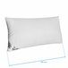 Almohada Brillantina Moshy Algodón y Poliéster 150x35 Blanco