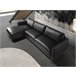 ANGEL CERDÁ Sofá chaise longue izquierda piel Negro