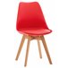 Silla Linares En Estilo Nórdico Rojo