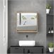 Armario con Espejo MDF, Melamina de Madera HOMCOM, hogar - baño Marron