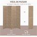 Biombo Separador Cuerda de Papel, Madera de Pino HOMCOM Multicolor