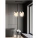 Regleta de techo Domos (2 luces) Cristal - Metal Moderno Ambar