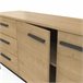 Aparador Craft 2 puertas 3 cajones Negro/ Madera