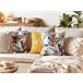 Beliani Cojín decorativo EDELWEISS Blanco/ Beige